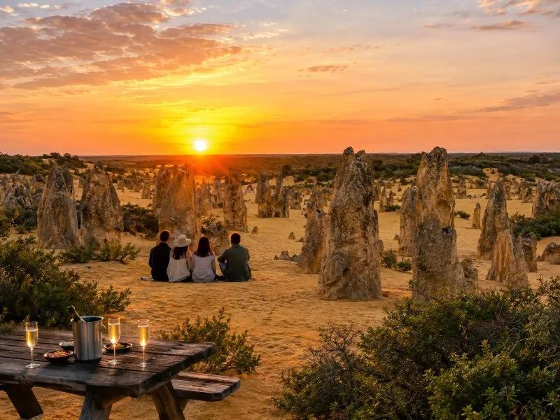 Pinnacles bei Sonnenuntergang, Sternenbeobachtung & Abendessen